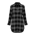 thumbnail image 5 of Akmaiox Womens Plaid Shirts Long Sleeve Button Down Lapel Lightweight Jacket Oversized Trendy Streetwear Fall Winter Coats S-2XL, 5 of 8