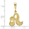 thumbnail image 3 of Auriga Fine Jewelry 10K Yellow Gold Solid Script Letter A Initial Pendant for Women (L- 0.99inch, W- 0.63inch), 3 of 5