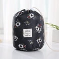 thumbnail image 2 of VONKY Drawstring Makeup Bag Large Capacity Cosmetic Organizer Adjustable Portable Travel Pouch, Flower, 2 of 7