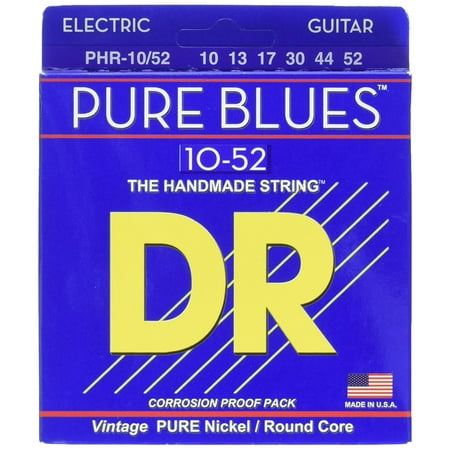 - PHR-10/52 Electric Guitar 10/52, Pure Blues, Pure Blues Pure Nickel Wrap; Mellow and Beefy; THE Vintage string By DR Strings