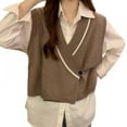 thumbnail image 6 of [BRAND FACTORY PRICE!]Sweater Vest for Women V Neck Sleeveless Top Pullover Knitwear Top Loose Fit Women's Clothing, 6 of 10