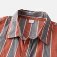 thumbnail image 4 of Outfmvch Chemises à Manches Longues pour Hommes Chemise Décontractée à Rayures Verticales Chemise à Manches Courtes Col Rabattu Chemise Hauts pour Femmes Rouge, 4 of 8