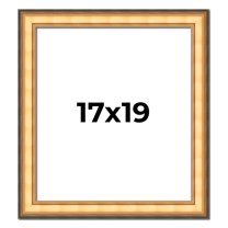 17x19 Frame Gold Plein Aire Solid Wood Picture Frame Width 2 Inches | Interior Frame Depth 0.5
