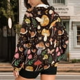 thumbnail image 3 of Uorisanigo Mushroom Womens Full Zip Hoodie with Pocket Lightweight Womens Hoodies Oversized Sweatshirts Size XS Loose Warm Workout Winter Clothes, 3 of 7