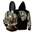thumbnail image 2 of Sudadera con capucha con estampado de guerrero de tendencia de moda, sudadera con cremallera, informal y versátil, sudadera con capucha para hombre, sudaderas cómodas para hombre, sudadera con capucha, 2 of 5