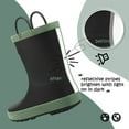 thumbnail image 5 of Kushyshoo Kids' Rubber Rain Boots, Black Matte, Size 4M, 5 of 7