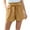 Brown-04, variant on REALiKUN Women Casual Shorts Ruffle Bowknot Tie Waist Summer Shorts with Pockets