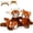 4Pcs-Red Panda, variant on Muiteiur 4Pcs Red Panda Stuffed Animal with Removable Headgear 11.8" Cute Red Panda Plush Toy