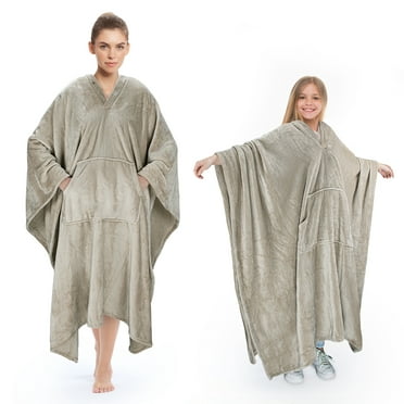 Wearable Blanket Adult with Sleeves Arms,Soft Cozy Plush Fleece Wrap ...