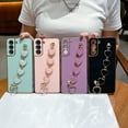 thumbnail image 2 of Electroplated Heart Shaped Chain Shockproof Phone Case For Galaxy S22 Ultra/S22+/S22/S21/S20/A73/A53/A72/A52/A13, 2 of 4