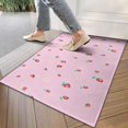 thumbnail image 4 of Red Strawberry Plants Flower Pink Pattern Door Rugs,Washable Non Slip Door Mats Indoor,Decorative Door Mats,Entry Mat Indoor for Entrance,Bedroom,Kitchen,Bathroom,17"x30", 4 of 6