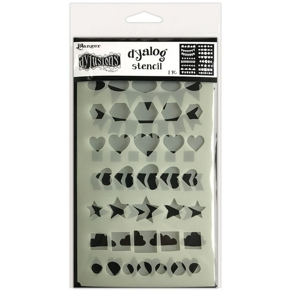 Dyan Reaveley's Dylusions Dyalog Stencil-Border It Again