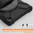 thumbnail image 7 of XYX Case for Fire HD 8 & 8 Plus (12th/10th Generation, 2024/2022/2020) with 360 Degree Rotating, Hand Strap, Shoulder Strap, Black, 7 of 7