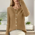 thumbnail image 2 of Lixiuxyad J Cardigan Women's Casual Slim Fit Cardigan O Neck Long Sleeve Soft Solid Sweater Knitwear, 2 of 4