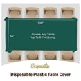 thumbnail image 4 of 12-Pack Premium Plastic Tablecloth 54in. x 108in. Rectangle Table Cover - Dark Green, 4 of 7