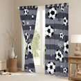 thumbnail image 3 of Feelyou Kids Rugby Soccer Blackout Curtains Set of 2 (52x84 Each), Cartoon Stars Lines Window Curtains, Football Sports Theme Curtains and Drapes, Black Out Curtains Decor, 3 of 6