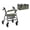 Aztec Highland Cow Skull Cactus, variant on COEQINE Rollator Walker Seat and Backrest Covers with Folding Medical Basket 3 Pieces Set, Secure Fit Mobility Accessory for Elderly in Assisted Living, Cute Cat Paw Pink