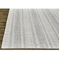 thumbnail image 5 of HomeRoots 511453 9 x 13 ft. Ivory & Blue Striped Hand Woven Rectangle Area Rug, 5 of 5