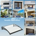 thumbnail image 5 of Window Door Awning Canopy with Large Sink, Polycarbonate Window Awnings Canopy UV Rain Cover Front Door Eaves Canopy Awnings For Patio Waterproof Window Awning, 5 of 8