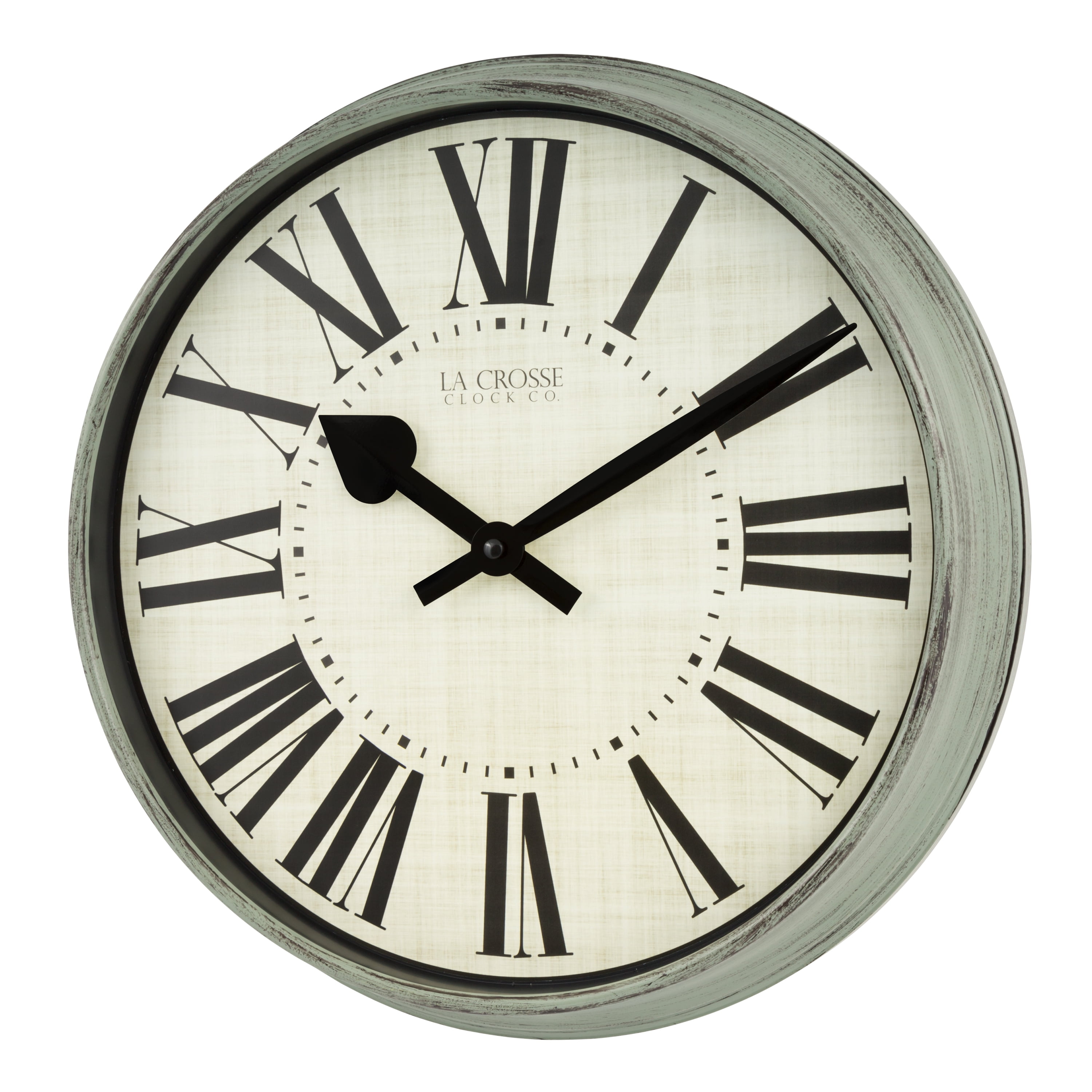 La Crosse Clock 14 inch Sage Grove Quartz Analog Wall Clock, 404-3036G