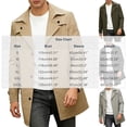 thumbnail image 3 of Purcolt Mens Trench Coat Notched Lapel Single Breasted Mid Long Jacket Windbreaker Casual Windproof Overcoat Pea Coat, 3 of 8