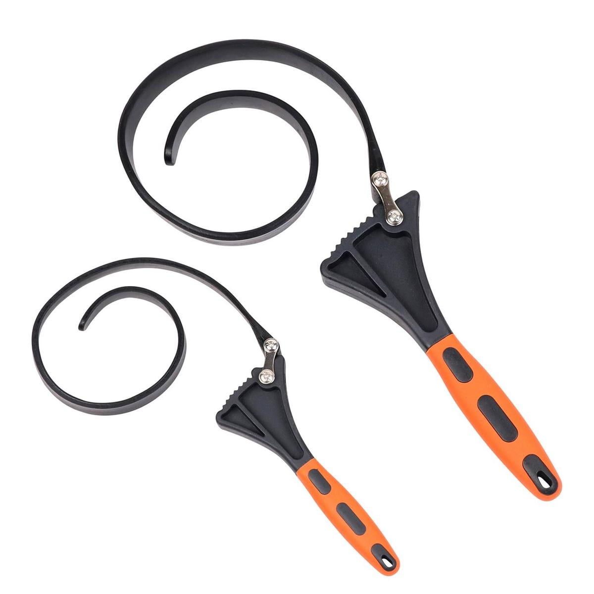 Famure 2PC Strap Wrench Set Nonskid Flexible Strap Wrench 4in and