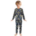 thumbnail image 6 of FORMRS Kids Pajama Set Cotton Long Sleeve Top and Pants 2-Piece Lounge Sleepwear, Sizes 18M-8Y, Blue Art Pattern, 6 of 6