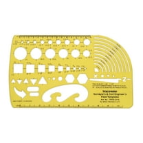 Traceease Geometric Drafting Surveyor's And Civil Engineer's Field Template Drawing Stencil, Designing Template Measuring Ruler