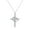 Silver not Rotate, variant on 2024 Hot Sale AAAA Cubic Zircon Plated 14K Gold 50cm Length Women Cross Necklace Crown Rotatable Hang Jewelry Drop Shipping LDG