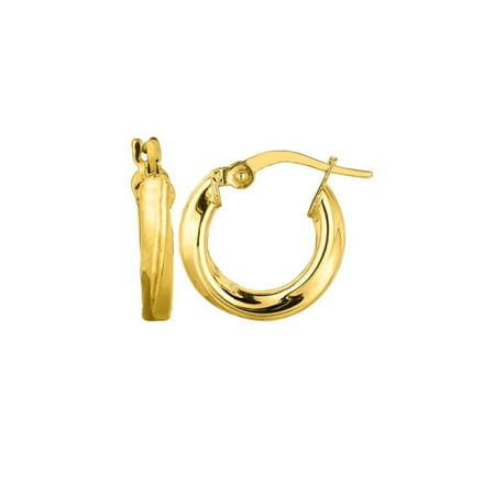 - 14 Karat White Gold Polish Finished 25mm Grooved Hoop Earrings With Hidden Snap Backs