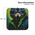 thumbnail image 3 of Pofeuu Realistic Style Wolf Warrior Print Leather Coasters Set of 6, Round Cups Mugs Mat Pad for Home Kitchen Heat Resistant Drink Coasters,Square, 3 of 7