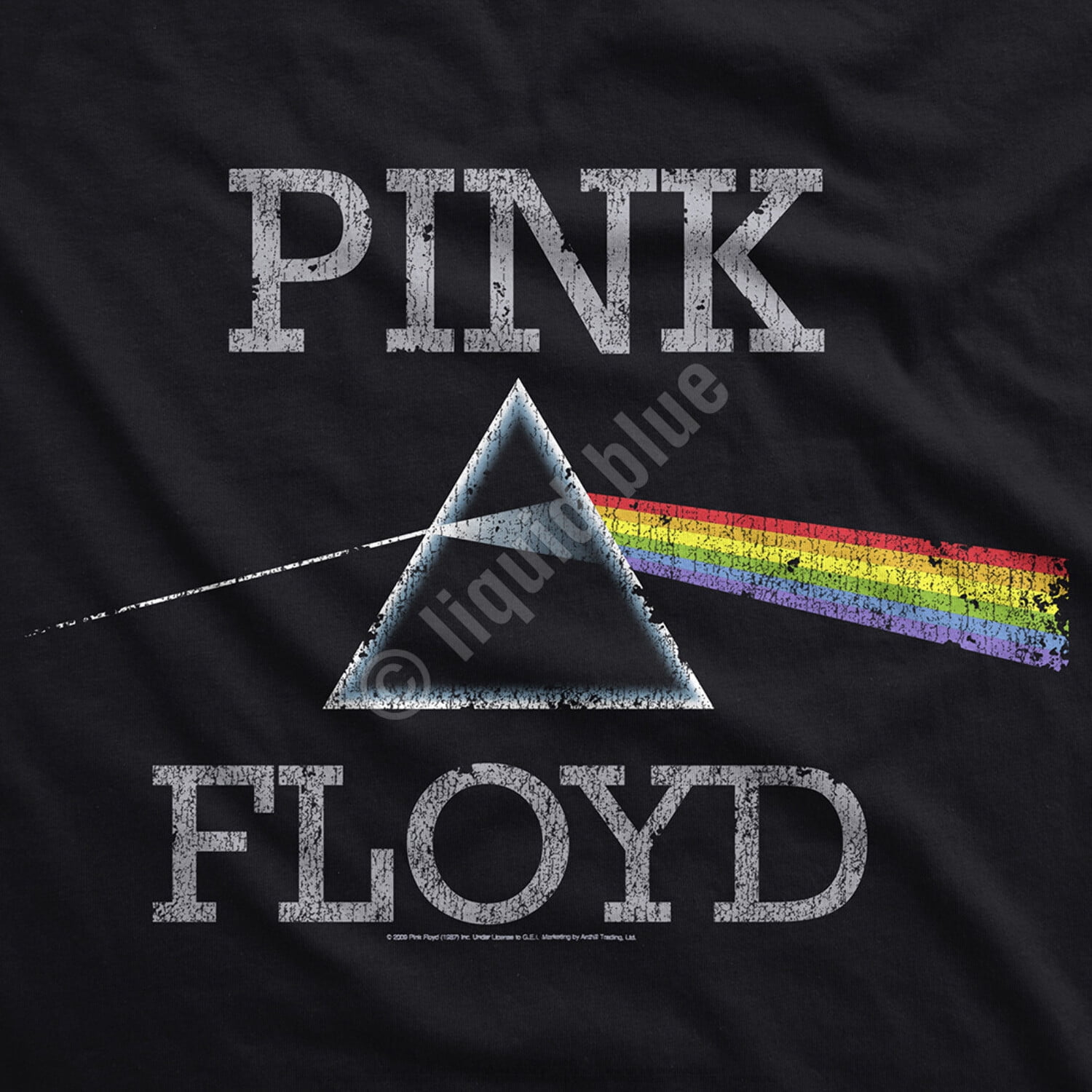 Pink Floyd Men's Dark Side Classic Zippered Hooded Sweatshirt Medium Black