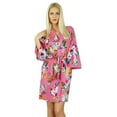 thumbnail image 1 of Bimba Women Short Cotton Robe Floral Print Bridesmaid Getting Ready Wrap Cover, 1 of 6