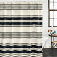thumbnail image 2 of Black Grey Striped Shower Curtain, Waterproof Shower Curtains for Bathroom, Farmhouse Vintage Stripe Washable Fabric Bathtub Curtain Set Bath Decor with 12 Hooks Stall 36"x72", 2 of 8