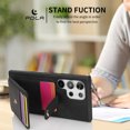 thumbnail image 5 of ELEHOLD Case for Samsung Galaxy S24+,Crossbody Wallet Case with Mirror & Card Holder Stand,Black, 5 of 11