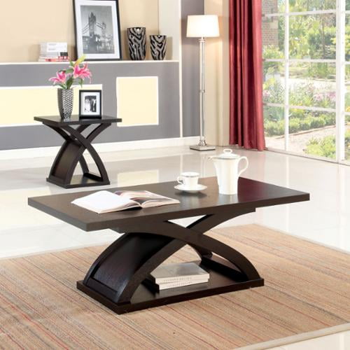 Furniture of America Hali Contemporary Brown 2piece Accent Table Set