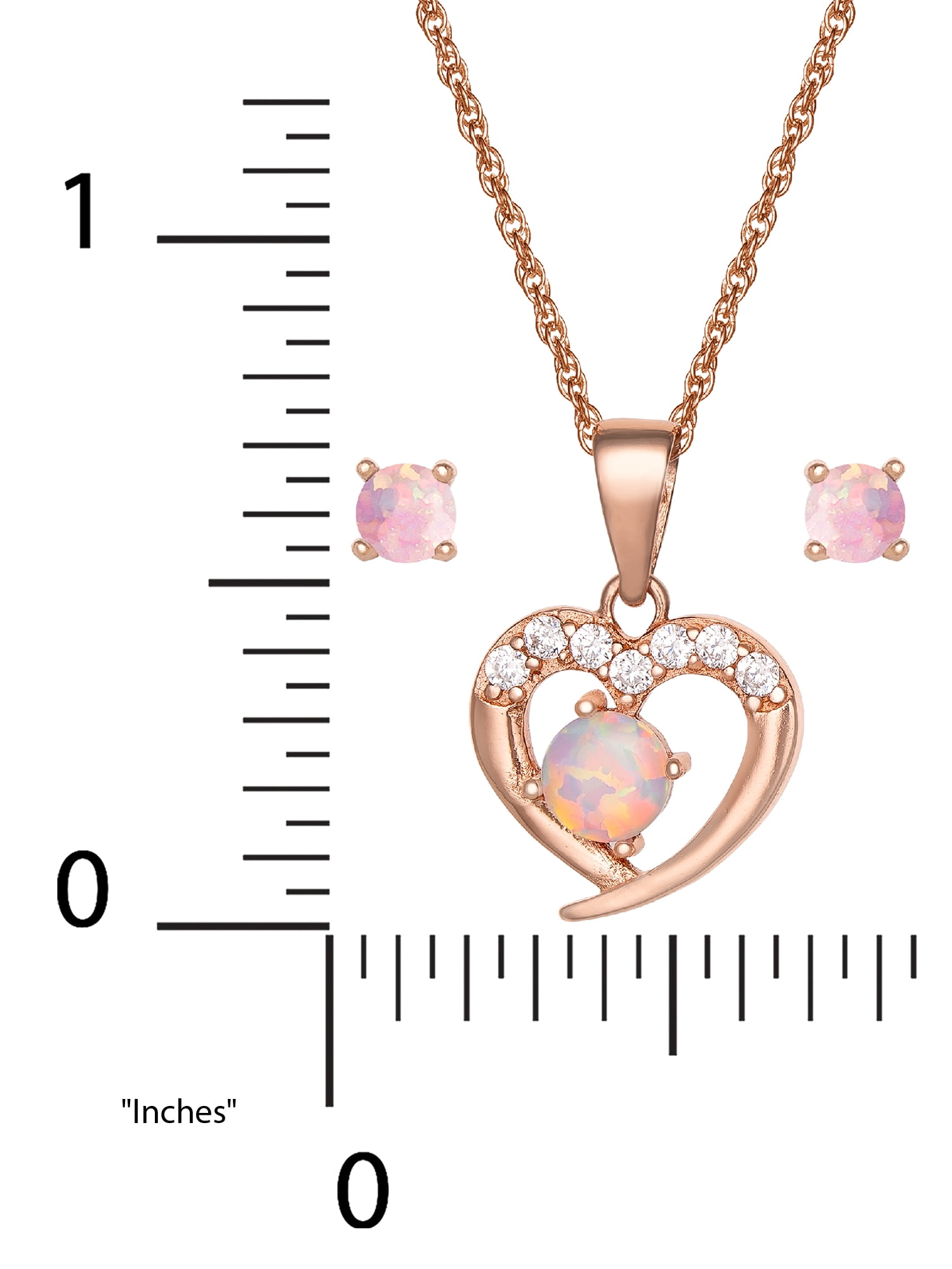 Brilliance Fine Jewelry Adult Women's Sterling Silver Cubic Zirconia and Created Opal Cross Pendant, 18" Chain