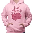 thumbnail image 2 of Knit Happens Hoodie Sweatshirt Unisex 4X-Large Pink, 2 of 5