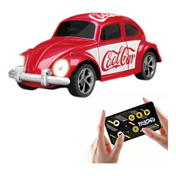 Carro De Juguete Control Remoto Escala 1:64 Vocho Escarabajo Color Rojo.