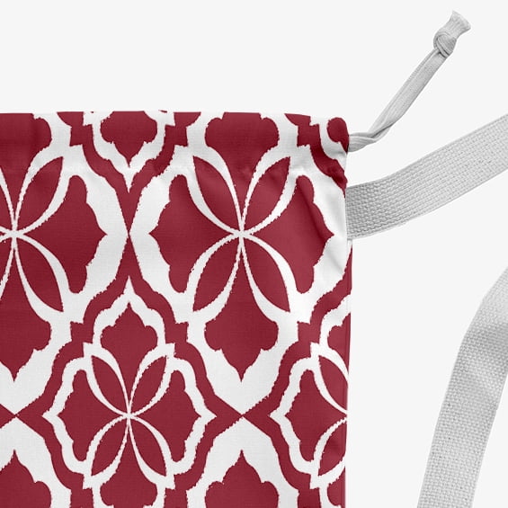 Simply Daisy Ceylon 28 x 36 in Red Laundry Bag