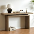 thumbnail image 2 of GZXS Minimalist Entryway Console Table with Suspended Top, 59" Modern Sofa Table for Living Room, Easy to Assemble (Natural), 2 of 9