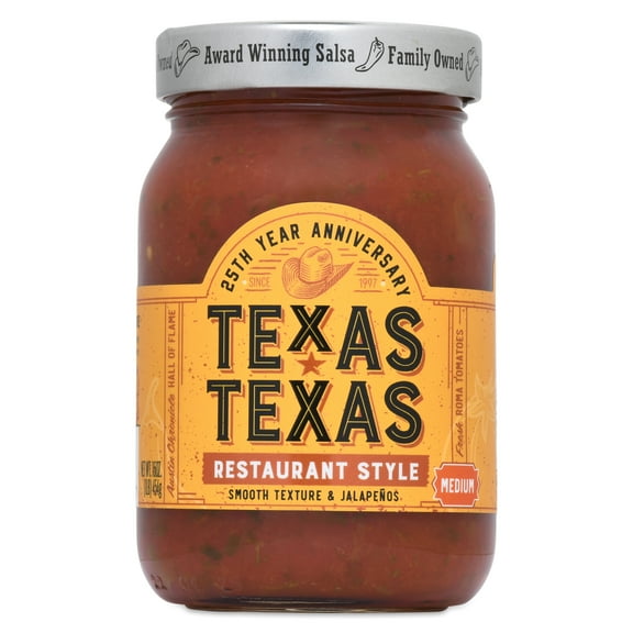 Texas Texas Restaurant Style Medium Salsa, Fresh 16 oz Jar