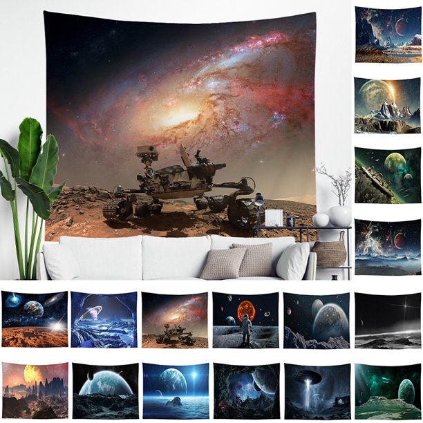 Spaceman Tapestry Galaxy Tapestry Space Theme Planets Earth Science Room Art With Sun And Moon Wall Hanging Tapestry Bedroom Living Room Dorm Decor Walmart Com Walmart Com