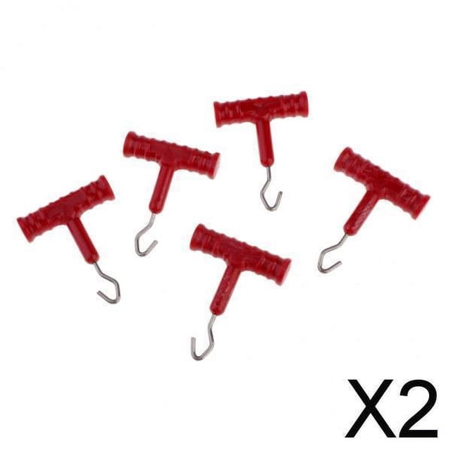 Herramienta de Fabricación de Aparejos Extractores de Nudos de Pesca DYNWAVEMX 2 piezas Color rojo rosa Tamaño 5 x 4 cm