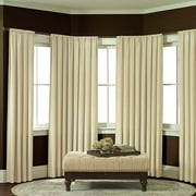 Hometrends Westminister Faux Silk Curtain (1 Panel), Ivory