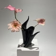 thumbnail image 4 of Jarrón de cerámica negro vibrante, arreglo floral hidropónico, adorno decorativo for el hogar, flores artificiales secas, 4 of 8