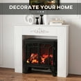 thumbnail image 3 of HOMCOM 44.75 Inch Fir Wood Fireplace Mantel Stove Surround, Freestanding Electric Fireplace Mantel, White, 3 of 9