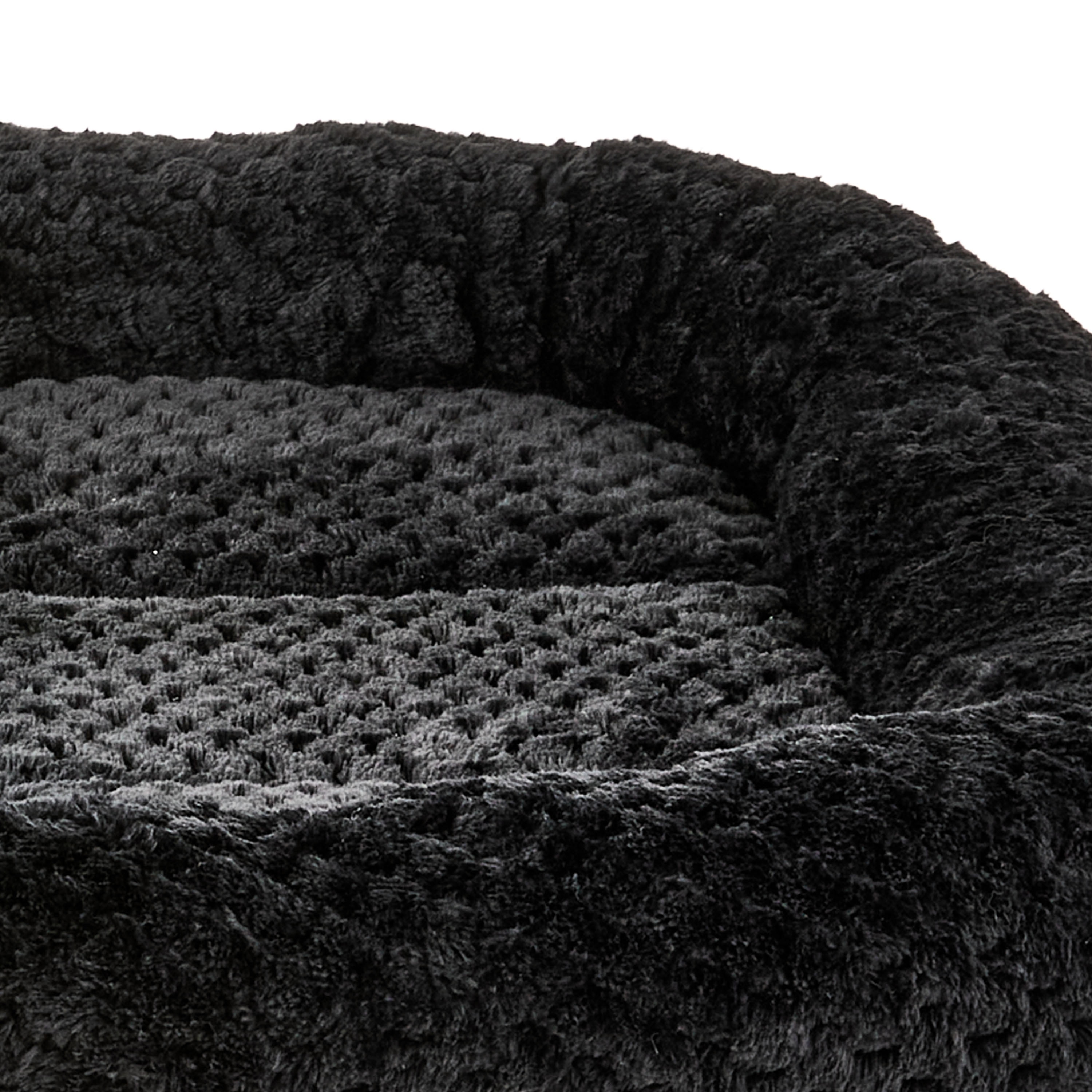 Vibrant Life Small Cozy Luxe Crate Mat Pet Bed, Dark Gray, 24" x 18"