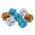 thumbnail image 3 of LeeQinersw Acrylic Opaque Polyhedral Dice D20 20-Die English Alphabet Dices for Tabletop, 3 of 9