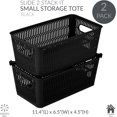 Small Slide 2 Stack It Tote Basket Storage & Organization Open Bins